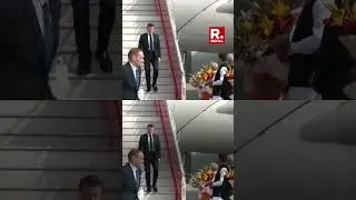 French President Emmanuel Macron Lands In Jaipur, Welcomed By EAM Jaishankar, CM Bhajan Lal Sharma
