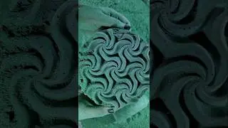 A neat and perfect  green  spiral disc 😍🎧🍏~Feel the Crunch