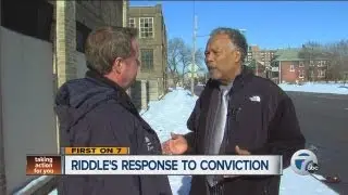 Sam Riddle's response to conviction