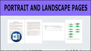 How to Use Portrait and Landscape Page Orientation in the Same Word Document | MS Word Tutorial