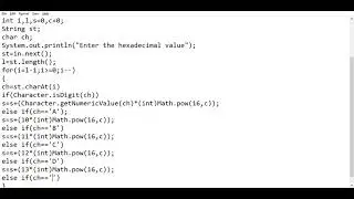 WAP to input the hexadecimal value and print the decimal value?