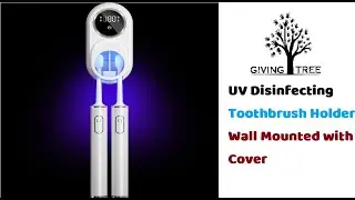 Giving Tree ! UV Disinfecting Toothbrush Holder Wall Mounted with Cover