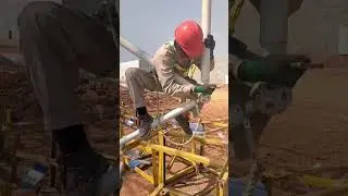 Bolt ball space frame installation site in Abuja #spaceframe #abuja #construction