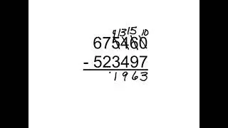 Subtracting Larger Numbers using the Algorithm