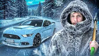 Ночевка в одиночестве в зимнем кемпинге и приготовление пищи при температуре -14&deg;C