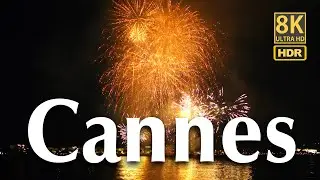8K Ultra HDR - Fireworks festival in Cannes, August 15 2023, France