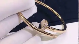 18k gold cartier juste un clou diamonds bracelet
