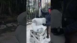 Stone sculping and stacking #stonemasonry