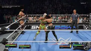 Irish Whip Bayley Towards Right Top Corner As Jade WWE 2K25 MyRISE