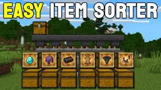 Easiest Item Sorter in Minecraft Bedrock 1.21!