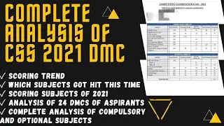 Complete Analysis of CSS 2021Result/ DMCs