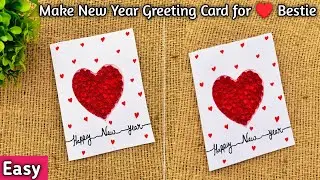 Diy easy greeting card ✨for best friend #greeatingcard #Newyearcard #cardmaking #papercard 