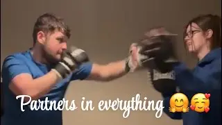 Pad work with my girl friend (un edited video)