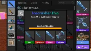 Evolving to the new ICECRUSHER ANCIENT EVO in MM2! (+GAMEPLAY!)