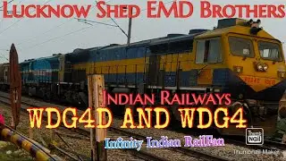 Indian Railways : Lucknow EMD Brothers hauling BTPN Train || WDG4D & WDG4|| Infinity Indian RailFan