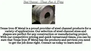 Steel Channel - Texas Iron & Metal
