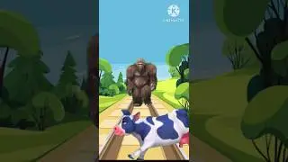 Animals running and big monster walking #shortsfeed #trending