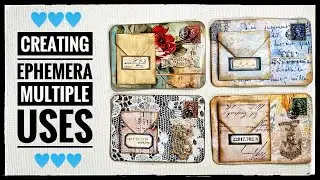 Junk Journal Ideas - Creating Ephemera For Multiple Uses #cathysgardenyoutubechannel