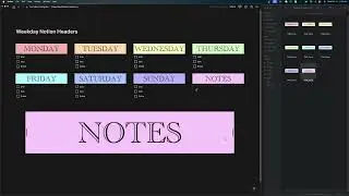 Free Weekday Headers Notion for Your Notion Templates