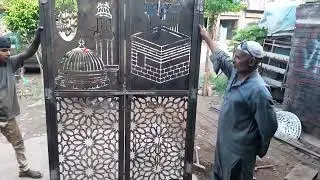 ms laser cutting mosuqe gate islamic pattern grill draw