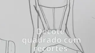 Decote quadrado para vestidos e coppeds