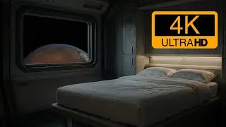 На орбите Марса из спальни космического корабля 🚀🌕 Атмосфера глубокого космоса для сна