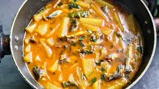 মূলা দিয়ে টেংরা মাছের ঝোল রান্না।