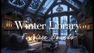 Candlelit Winter Study | Dark Academia Library Ambience