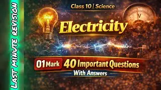 Electricity Class 10 Science | 1 Mark Questions | Quick Revision