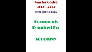 English Scrutiny - Master Cadre 4161 English Scrutiny - Master Cadre 4767