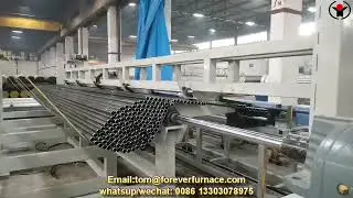 Automatic feeding steel pipe induction annealing furnace #steelpipe #annealing #furnace