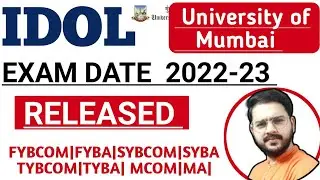 IDOL mumabi University Exam Date 2022-23|Idol Exam कब होगी||Exam date Released For 1st,3rd,5th sem|
