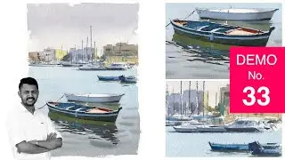 Atmospheric Landscape with Only 3 Colors | Watercolor Demonstration