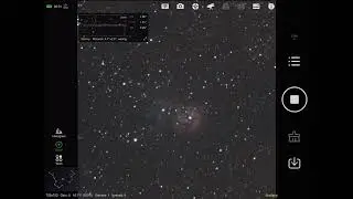 Astrophotography  The Trifid nebula , live stacking with the asiair plus controller..🔭
