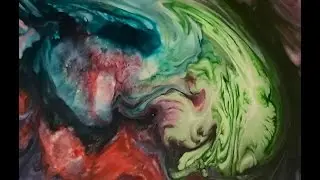 India ink and Alcohol Drops On White PVA Glue Turn Abstract in bursts