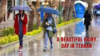 Driving on a rainy day in Tehran / Iran 2022
