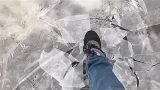ASMR Shattering Ice | Walking on thin ice | Crunching Breaking Fracturing