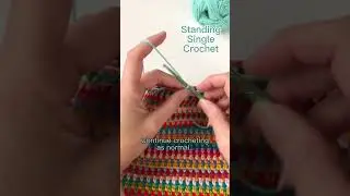 Crochet Stitch Tutorial: Standing Single Crochet #crochet #shortscrochet #crochettutorial