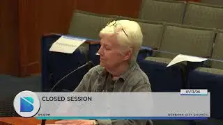 Burbank City Council Closed Session Meeting - January 13, 2026