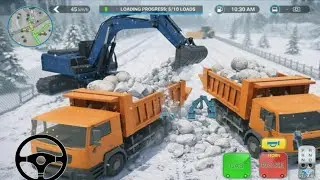 Snow Offroad Construction Simulator Game – Build Roads in Winter with Heavy Trucks