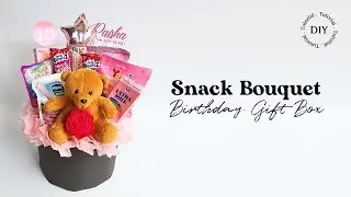 Simple Snack Bouquet Box | Birthday Gift Ideas | Buket Snack Box Simpel