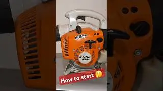 How to start a Stihl blower. 🍃 #michaelstoolbench #leafblower #stihl #bg56