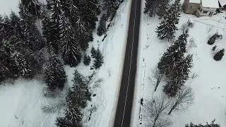 Winter in the Carpathians. Air video in 4K. Карпаты с высоты птичьего полета.