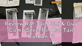 Review Rat Tail Toni & Guy Comb Steel Pin Rat Tail Carbon Fiber Heat Resistant Teasing Combs with S