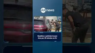 Criminoso &eacute; baleado ap&oacute;s troca de tiros de 20 minutos no Centro do Rio | #SBTBrasil