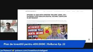 Plan de investiții pentru 400.000&euro; | RoBursa Ep. 22 &ndash; Finanțe personale cu Victor Vulpescu