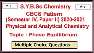 sybsc Chemistry mcq|sybsc Physical and analytical chemistry mcq|phase equilibrium mcq|sppu chemistry