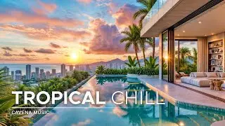 Tropical Sunset Lounge 2025 🌅 Luxury Rooftop & Oceanview Chillout Music for Deep Focus & Relaxation