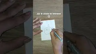 10 sec easy drawing challenge 👻| Simple Art #art #shorts #drawing #challenge #howtodraw #tutorial