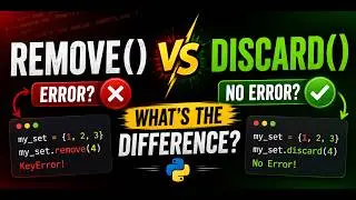 remove() vs discard() in Python — One Tiny Difference That Matters | 